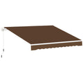 Outsunny x Retractable Awning with Manual Crank – UV & Water-Resistant