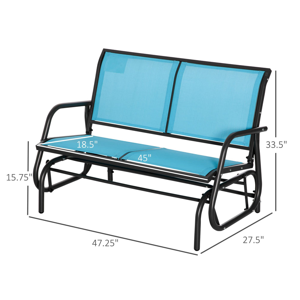 Two-Person Outdoor Glider for Porch and Garden