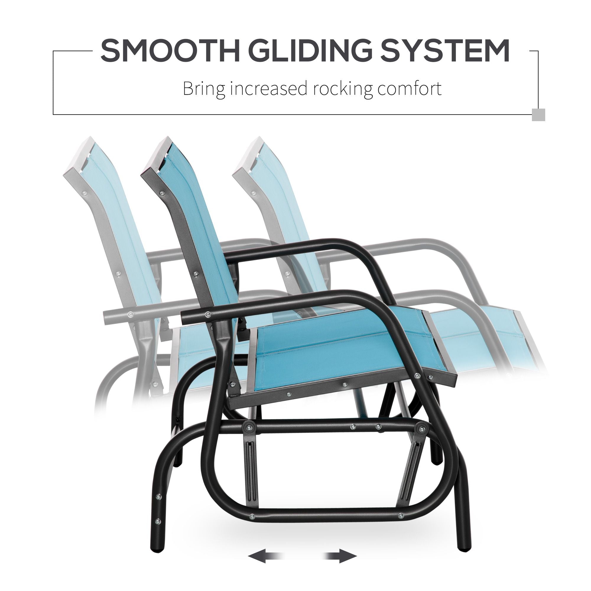 Two-Person Outdoor Glider for Porch and Garden