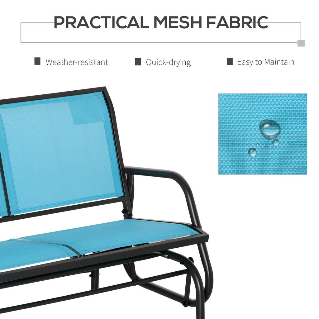 Two-Person Outdoor Glider for Porch and Garden