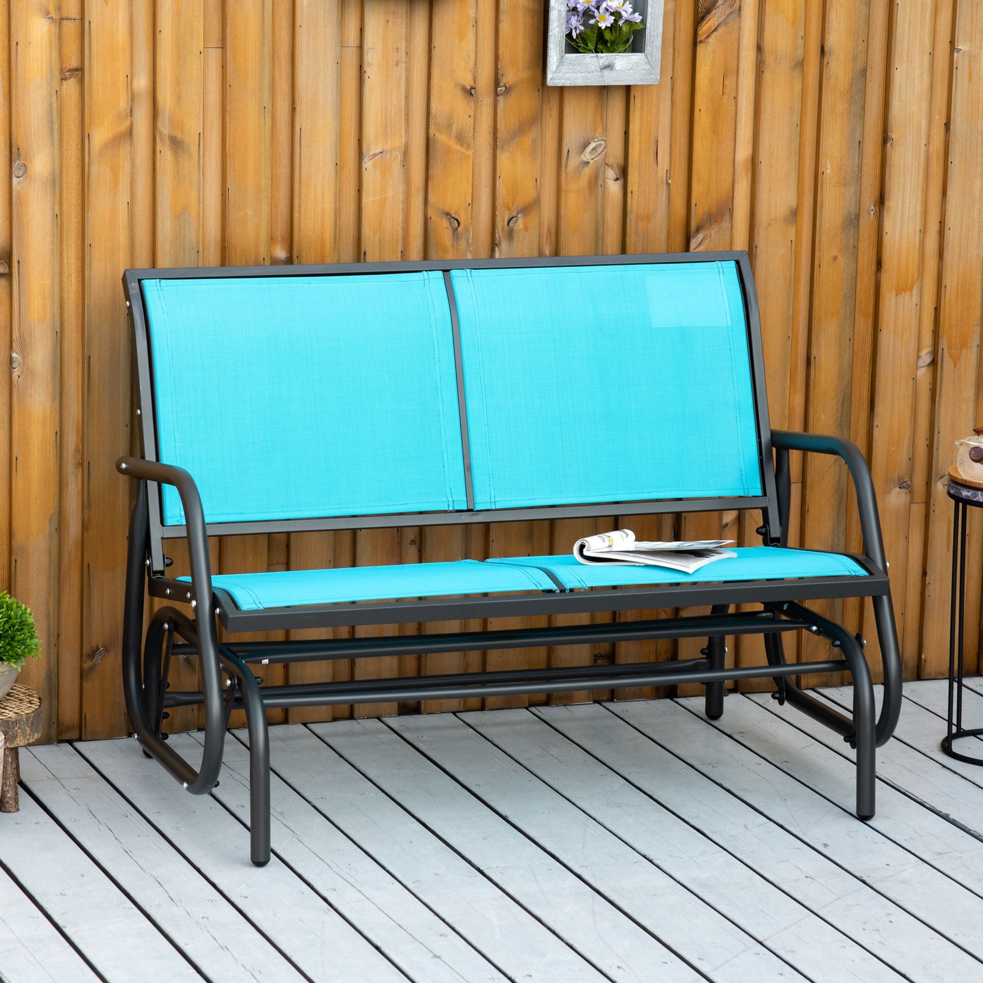 Two-Person Outdoor Glider for Porch and Garden