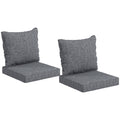 Comfortable 4-Piece Patio Chair Cushion Set with Back Pillows