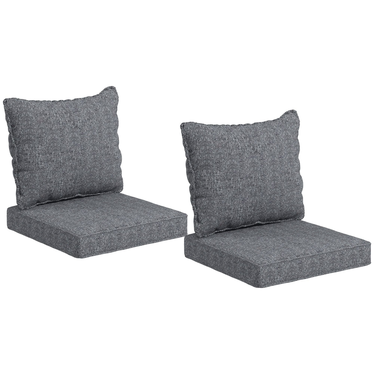Comfortable 4-Piece Patio Chair Cushion Set with Back Pillows