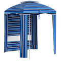 5.8' x 5.8' Portable Beach Umbrella with Double Top, Walls, Vents & Sandbags