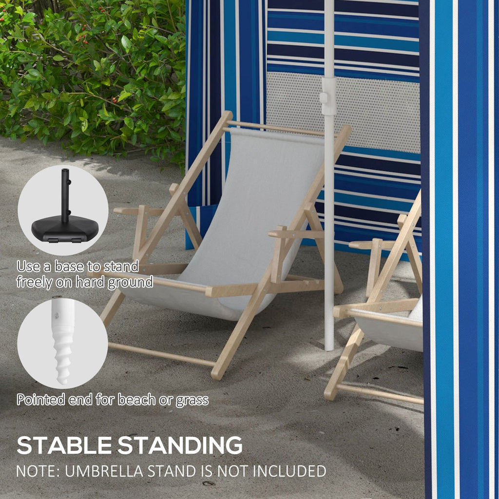 5.8' x 5.8' Portable Beach Umbrella with Double Top, Walls, Vents & Sandbags