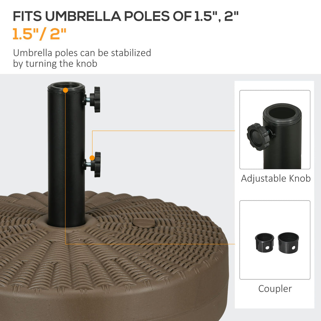 Fillable Patio Umbrella Base With Rattan-Style Pattern