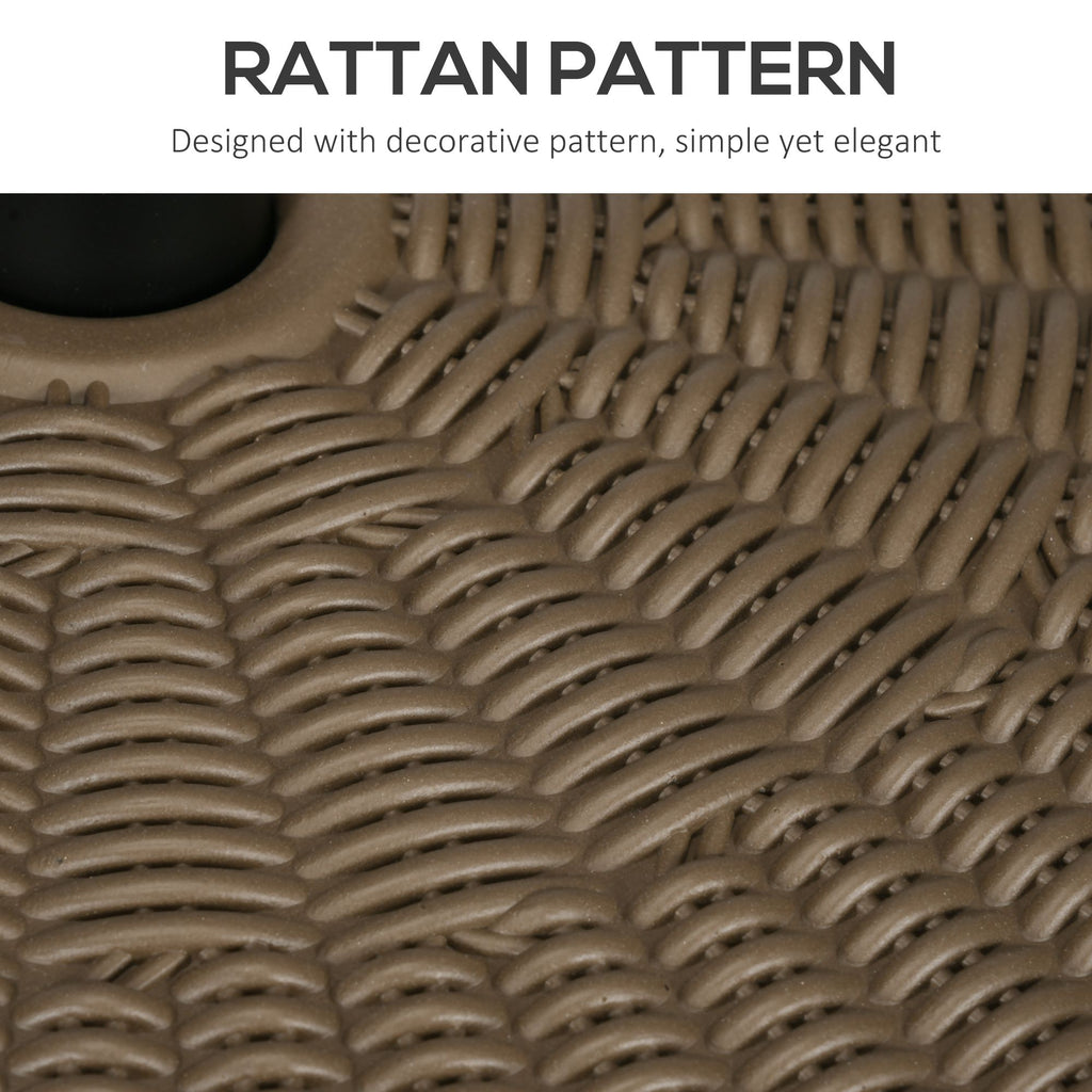 Fillable Patio Umbrella Base With Rattan-Style Pattern