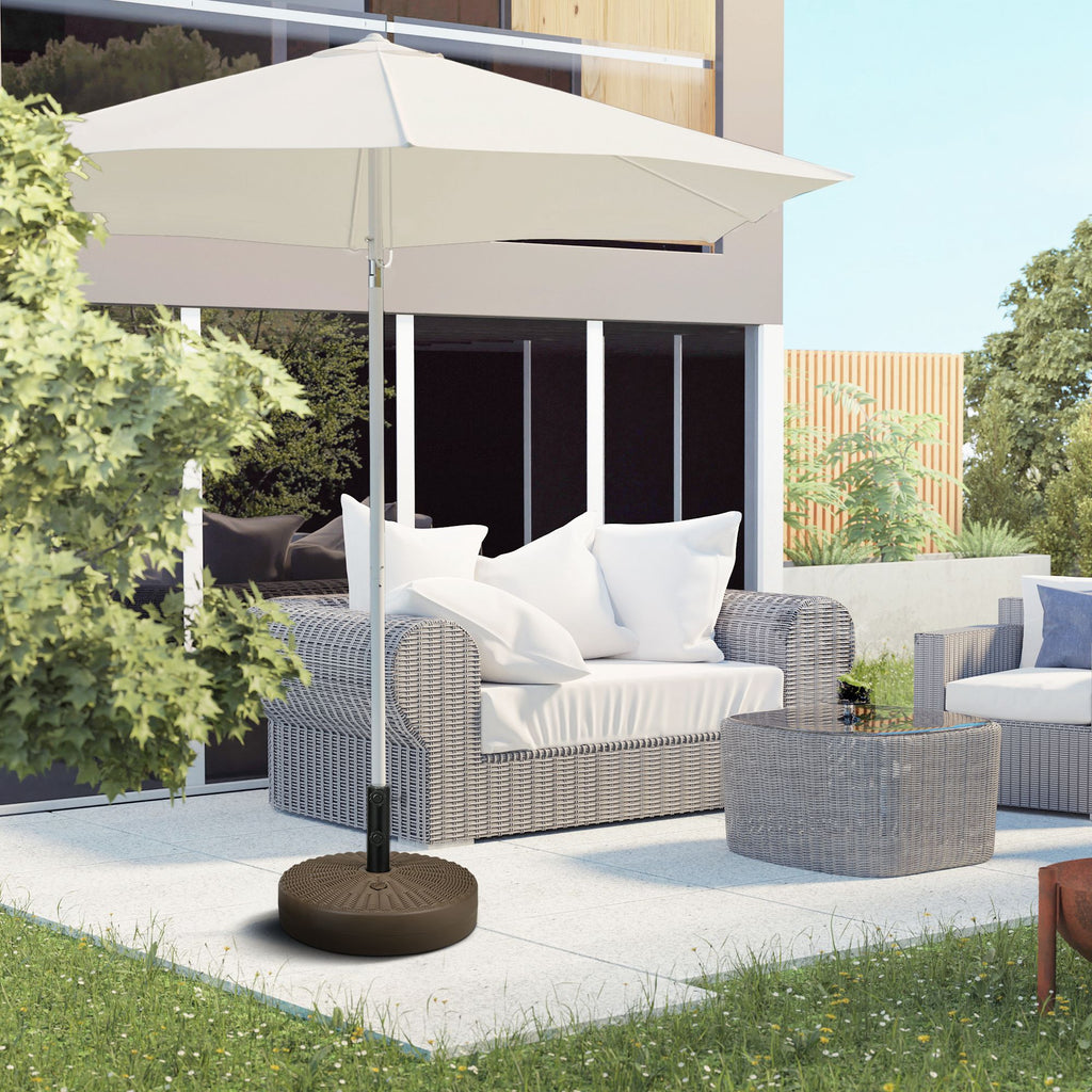 Fillable Patio Umbrella Base With Rattan-Style Pattern
