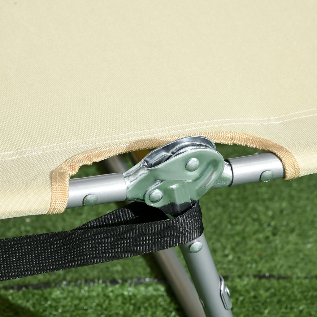 Folding Tanning Lounger with Face Hole and Arm Slots