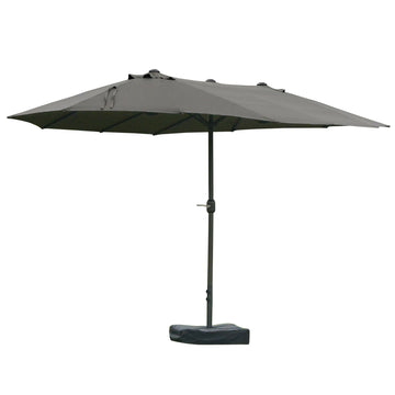 Outsunny Double-Sided Patio Umbrella with Easy Crank