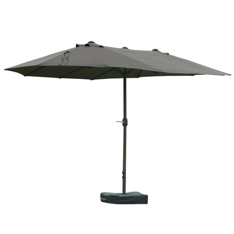 Outsunny Double-Sided Patio Umbrella with Easy Crank