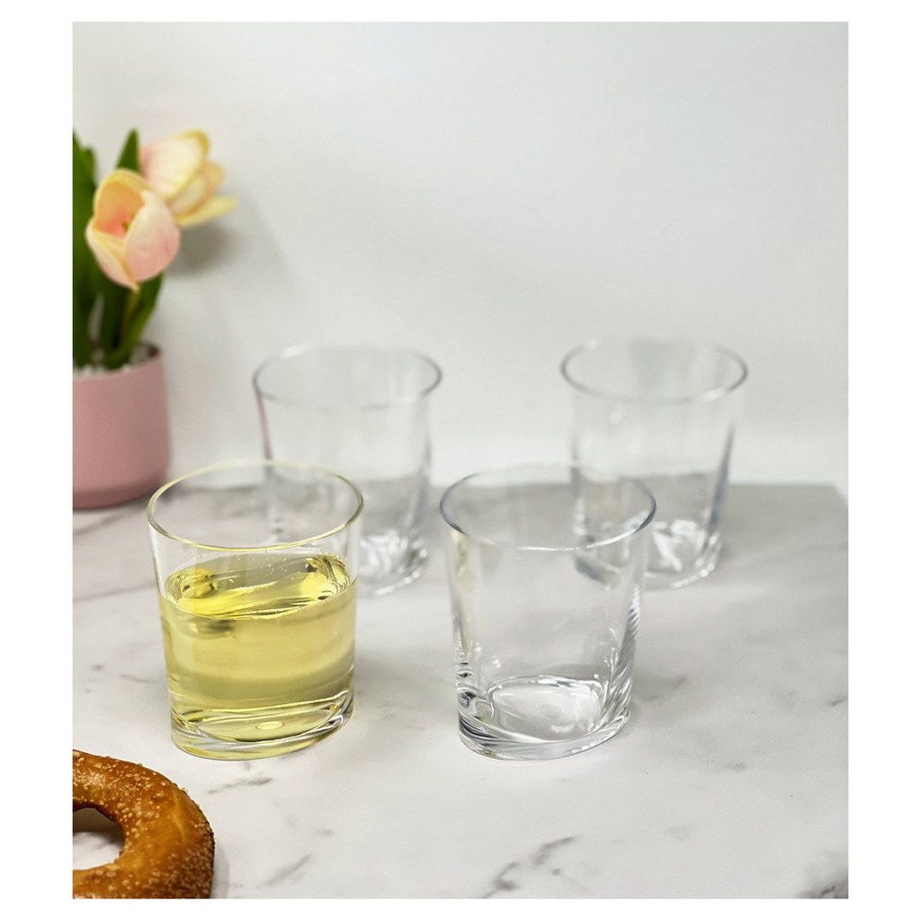 Oval Halo Clear Drinking Glass Set