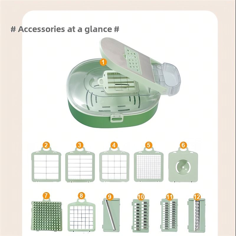 Oval Vegetable Cutter Set – Ergonomic, Safe & Precise