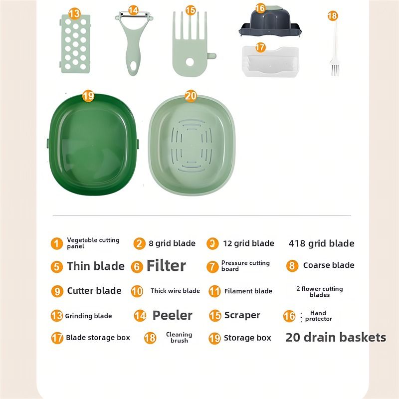 Oval Vegetable Cutter Set – Ergonomic, Safe & Precise