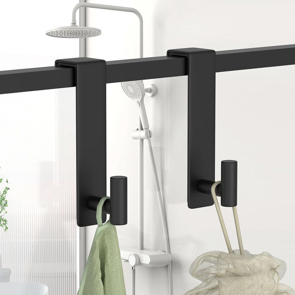 Over-the-Door Hooks 2-Pack - No Drilling Scratch-Free Coat & Towel Rack