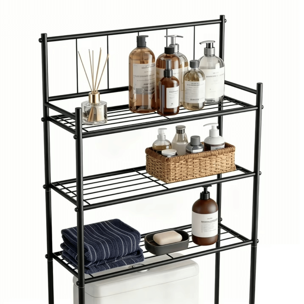 Maximize Bathroom Space with 3-Tier Over Toilet Storage Shelf