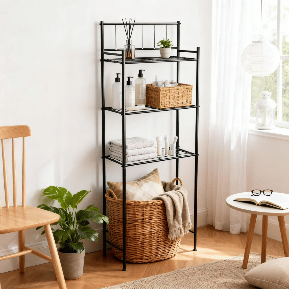 Maximize Bathroom Space with 3-Tier Over Toilet Storage Shelf