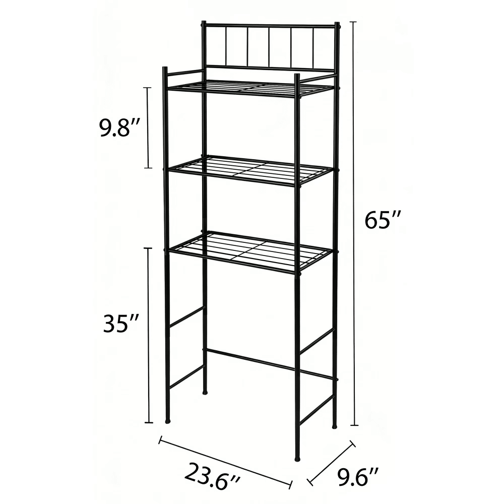 Maximize Bathroom Space with 3-Tier Over Toilet Storage Shelf