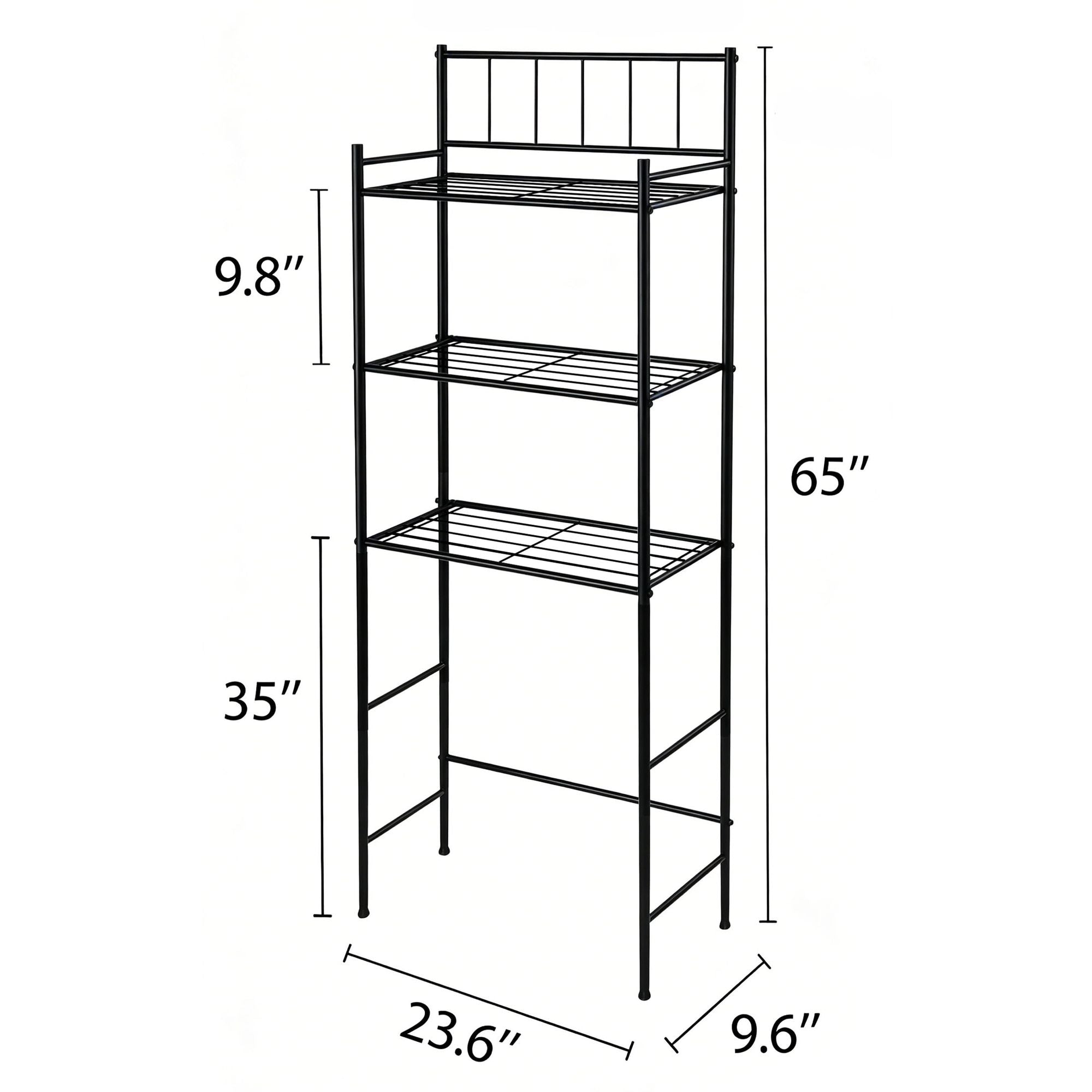Over the Toilet Storage Rack – 3 Tier Bathroom Organizer with Space-Saving Design