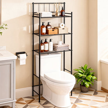 Over the Toilet Storage Rack – 3 Tier Bathroom Organizer with Space-Saving Design