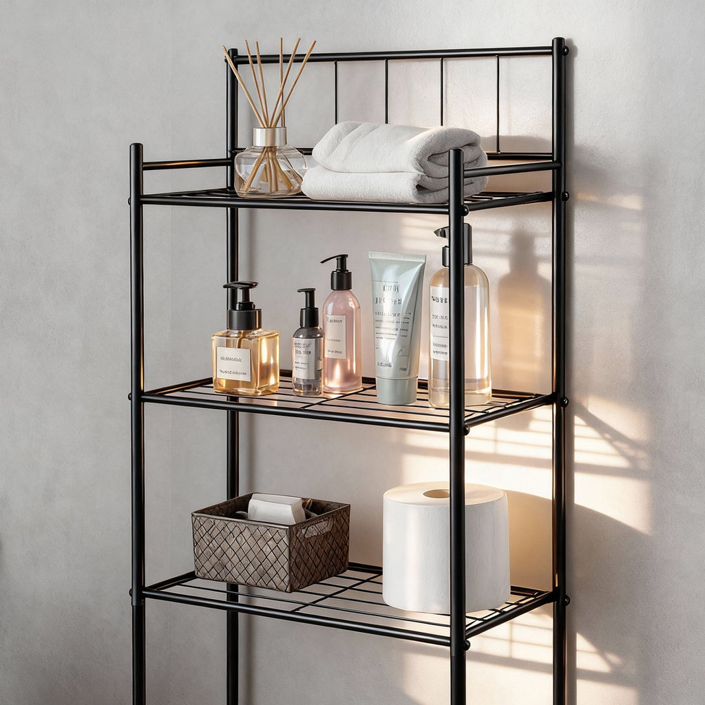 Over the Toilet Storage Rack – 3 Tier Bathroom Organizer with Space-Saving Design