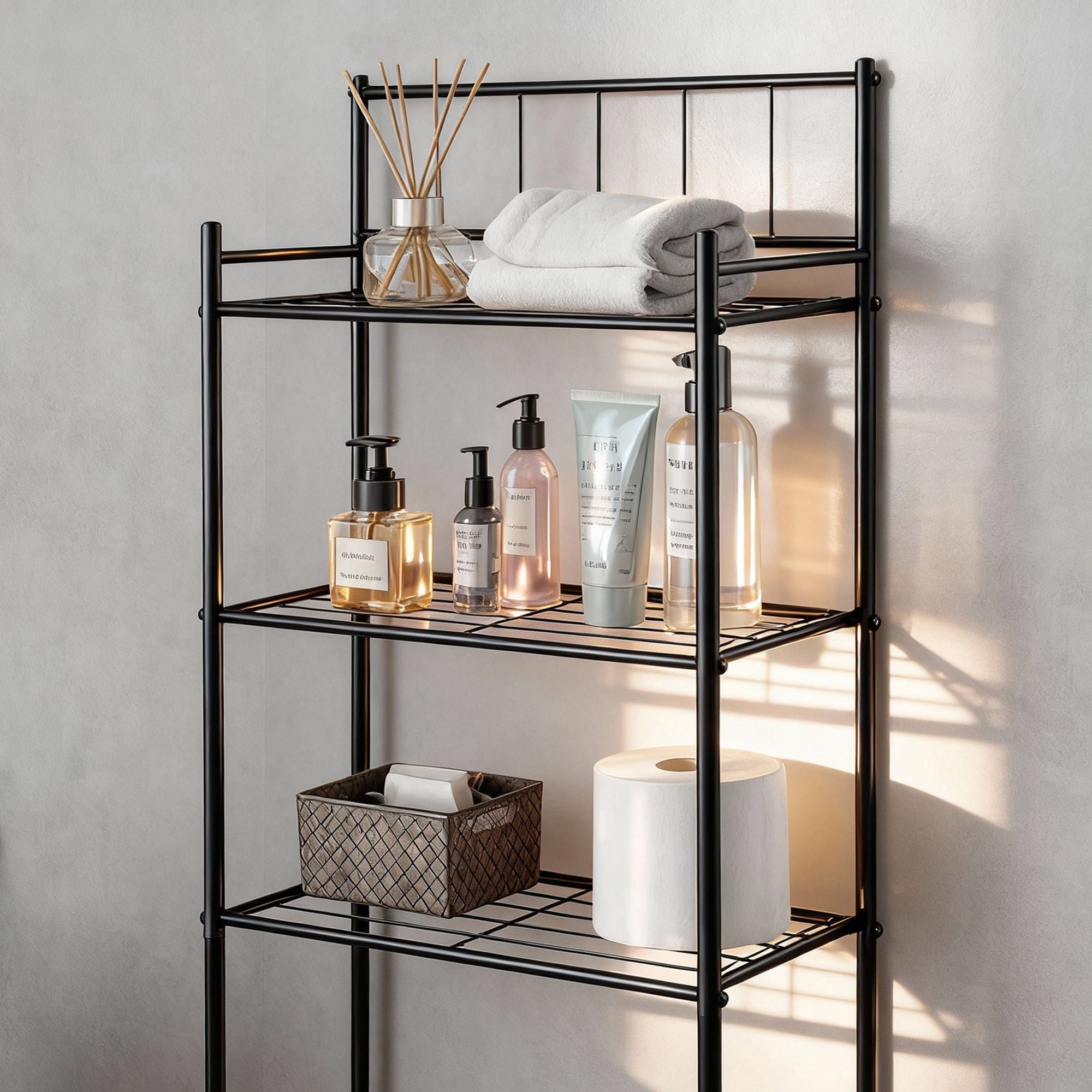 Over the Toilet Storage Rack – 3 Tier Bathroom Organizer with Space-Saving Design