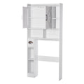 Over The Toilet Storage Cabinet with Adjustable Shelves and Dual Storage