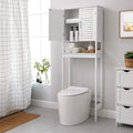 Over-the-Toilet Bathroom Cabinet with Adjustable Interior Shelf, Cloud White
