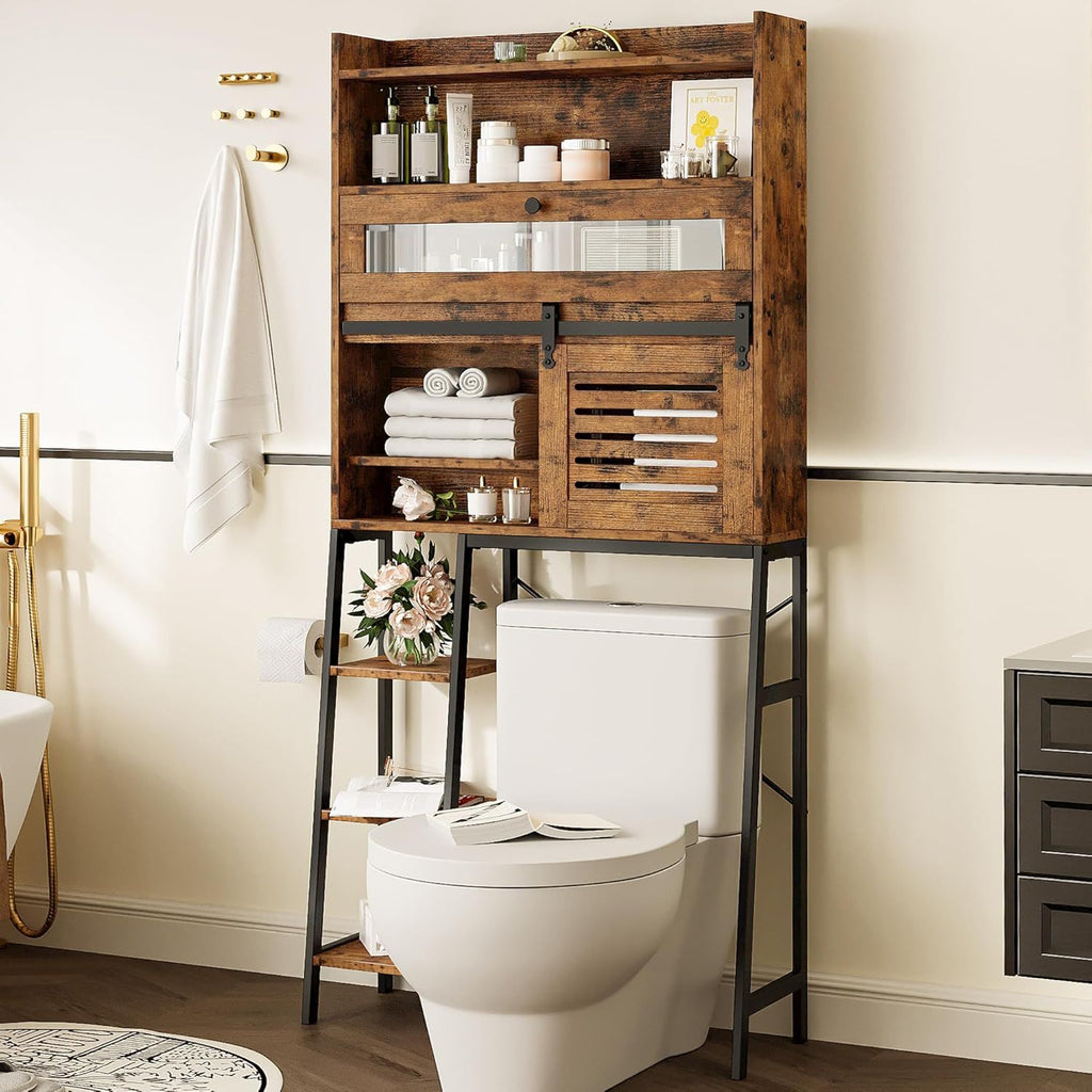 Maximize Bathroom Storage with Sliding Barn Door Cabinet