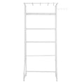 3-Tier Over Washer Dryer Storage Shelf with Hanger Rod and Hooks
