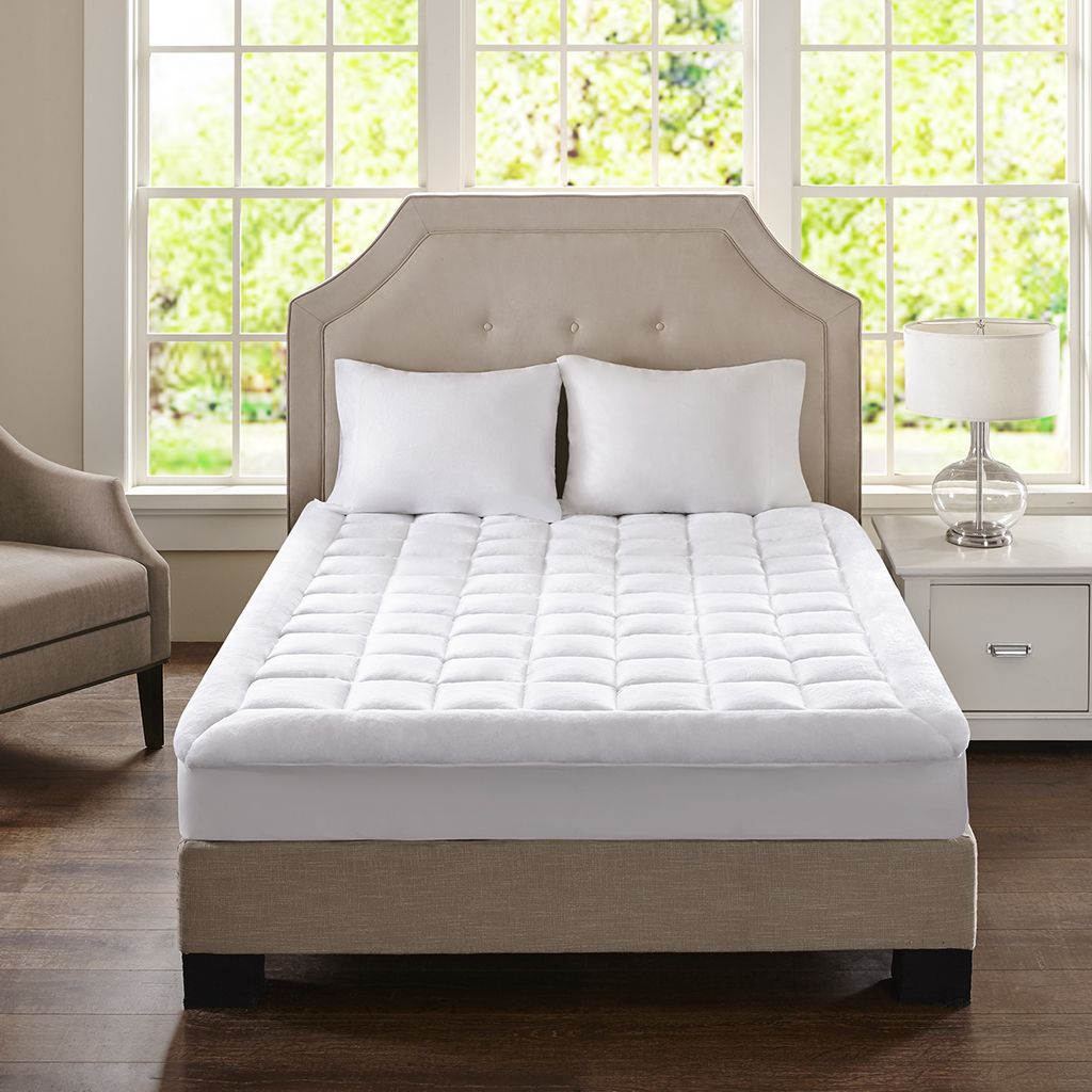 Overfilled Down Alternative Mattress Pad with Deep Pocket Skirt