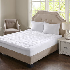 Overfilled Down Alternative Mattress Pad with Deep Pocket Skirt