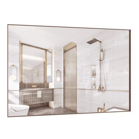 Oversized Yellow and Coral Full-Body Mirror