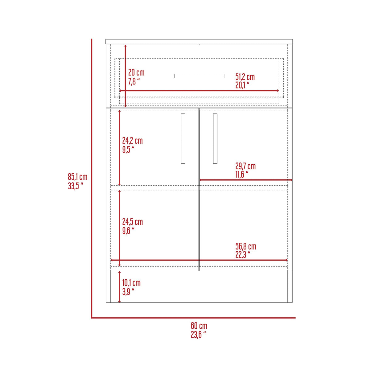 Oxford Pantry Cabinet with Drawer and Shelved Storage