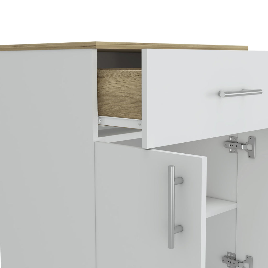 Oxford Pantry Cabinet with Drawer and Shelved Storage