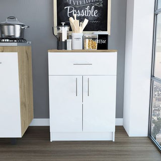 Oxford Pantry Cabinet with Drawer and Shelved Storage