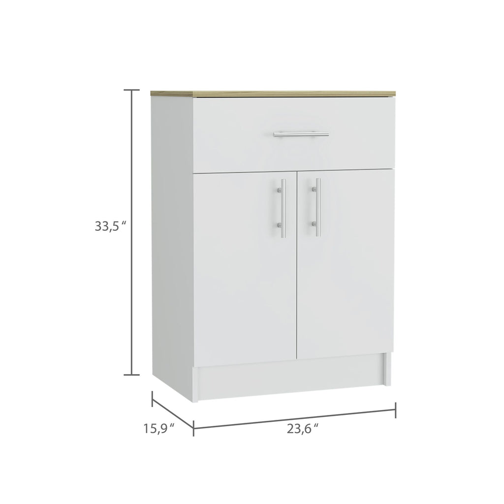 Oxford Pantry Cabinet with Drawer and Shelved Storage