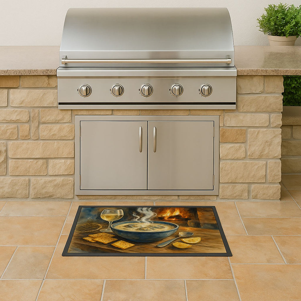 Oyster Stew Artwork Indoor-Outdoor Doormat