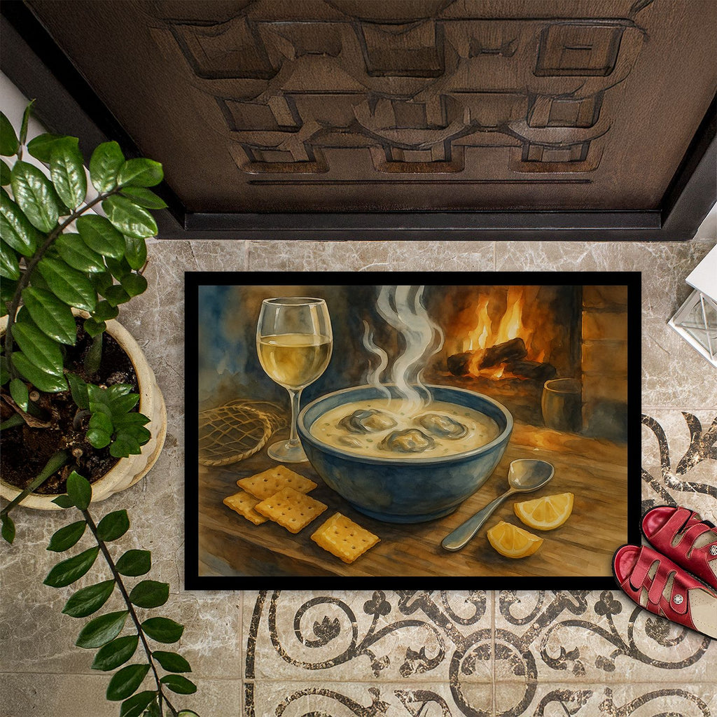Oyster Stew Artwork Indoor-Outdoor Doormat