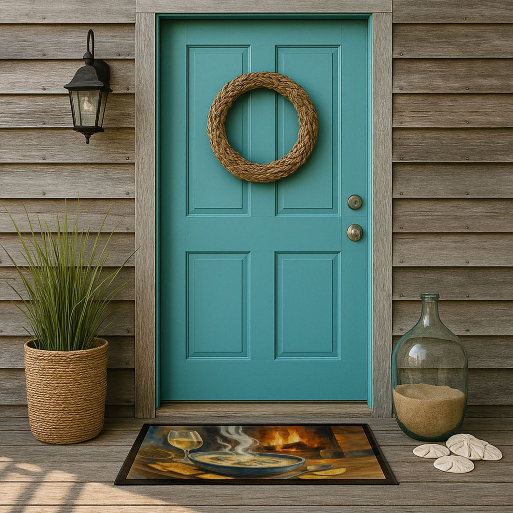 Oyster Stew Artwork Indoor-Outdoor Doormat