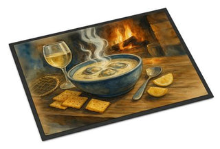 Oyster Stew Artwork Indoor-Outdoor Doormat
