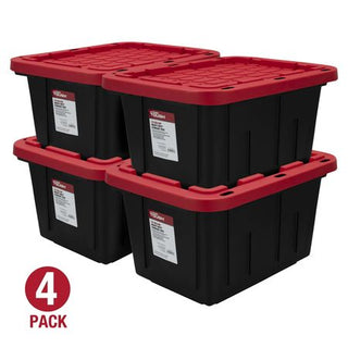 Stackable Snap-Lid Storage Bin Set