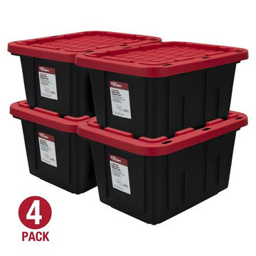 Stackable Snap-Lid Storage Bin Set