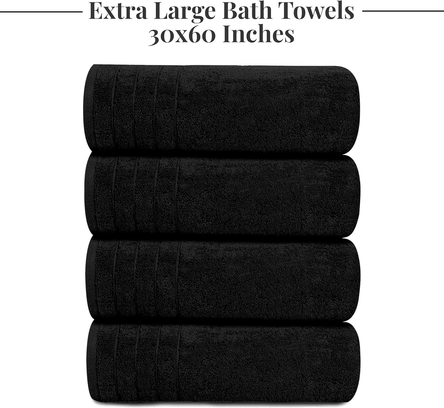 Extra Large Cotton Bath Towels – Super Soft & Absorbent, Quick-Dry