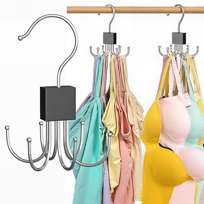 Rotating Hook Closet Hanger for Tank Tops, Bras, and Scarves