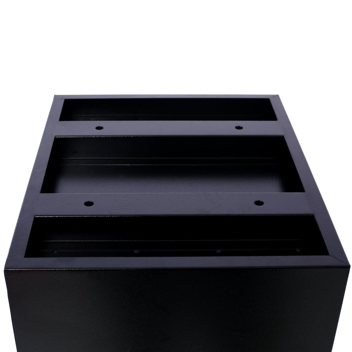 Black and White Keyless Outdoor Parcel Drop Box