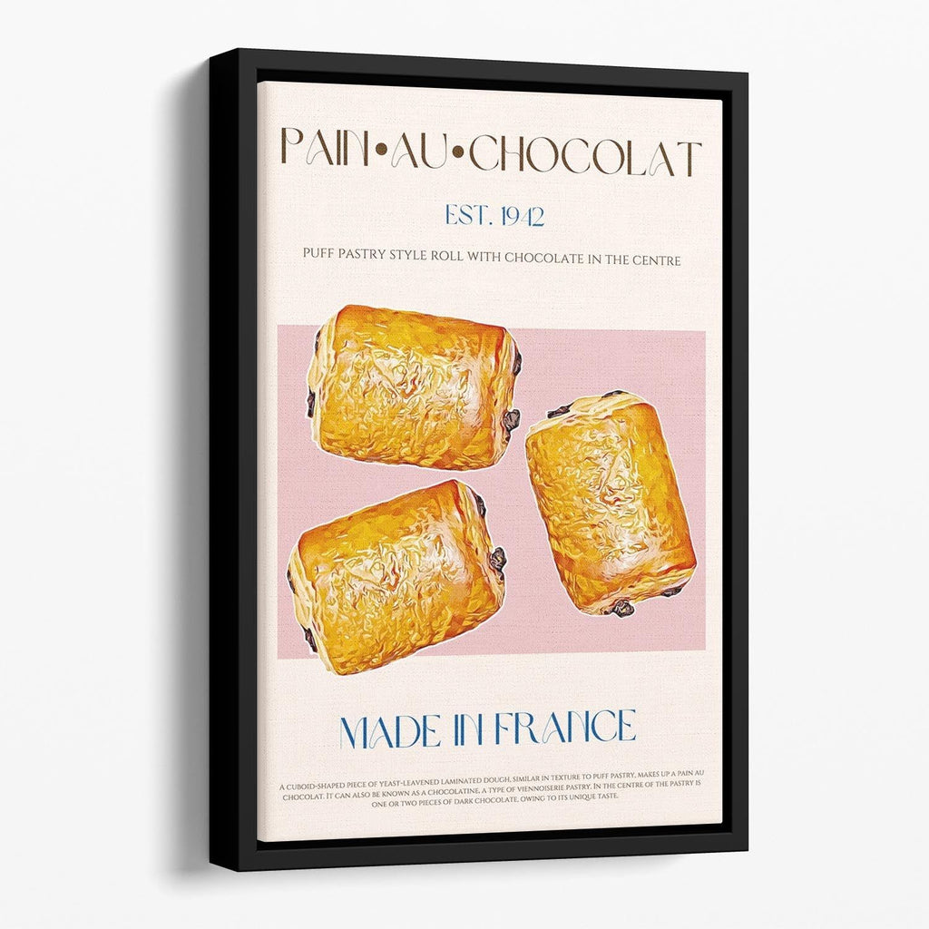 Pain Au Chocolat Floating Framed Canvas