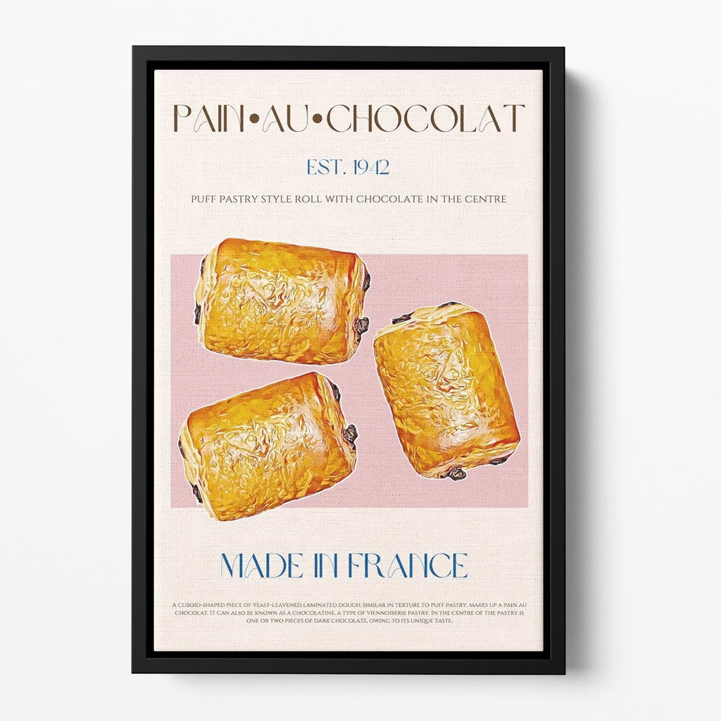 Pain Au Chocolat Floating Framed Canvas