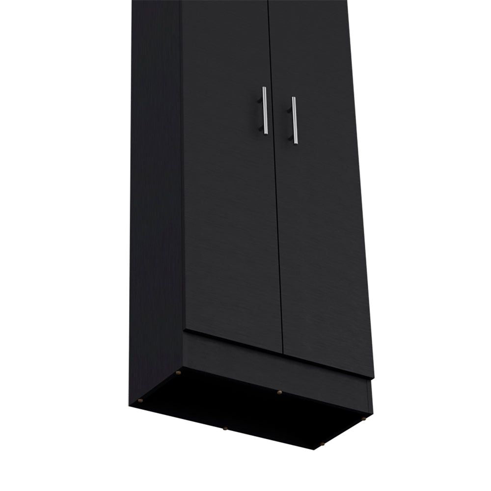 Sleek Black Clinton Pantry Cabinet – Compact Kitchen Storage