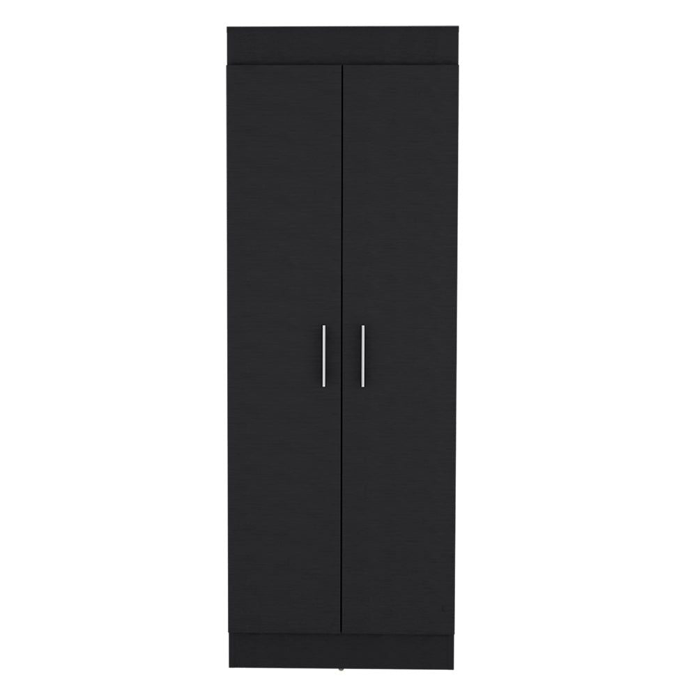 Sleek Black Clinton Pantry Cabinet – Compact Kitchen Storage